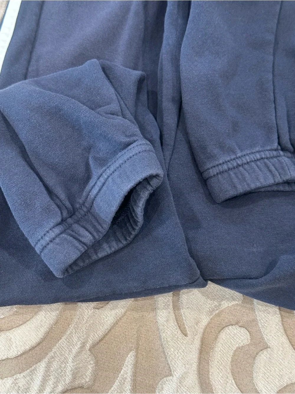 adidas navy  men’s Joggers with White Three-Stripes. Size M